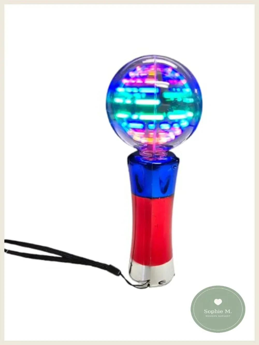 Light-Up Star Magic Spinning Ball Flashing Toy Wand 4 Pack LED Sensory Kids